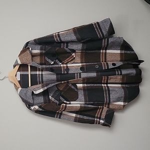 Grey & Brown Women's Shacket